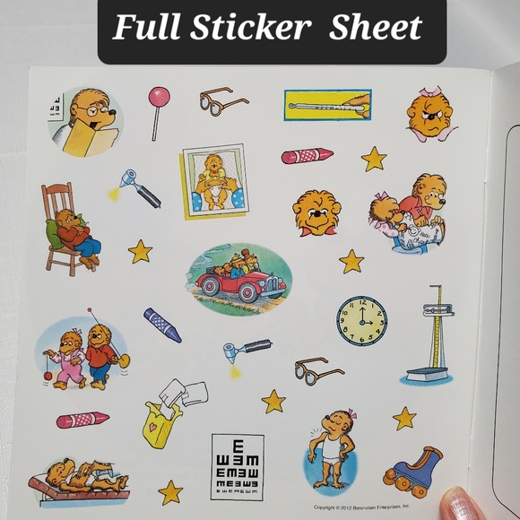 Berenstain Bears Go To The Doctor BONUS 2 Full Sticker Sheets Learn Read - Picture 4 of 17